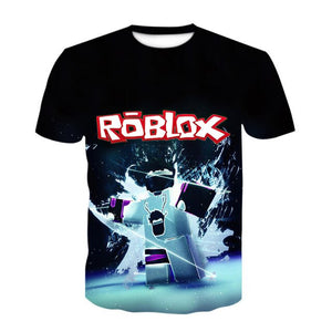 New Children Robloxing Cosplay  T-shirt Pullover Leisure Fashion Kids Girls Tops Christmas Gift 2021 Summer Clothes For Kids