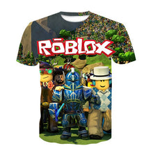 Load image into Gallery viewer, New Children Robloxing Cosplay  T-shirt Pullover Leisure Fashion Kids Girls Tops Christmas Gift 2021 Summer Clothes For Kids