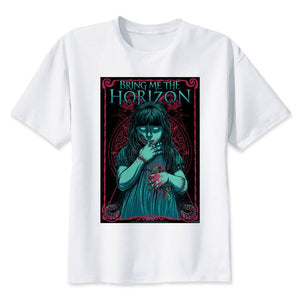 bring me the horizon print casual tshirt mens o-neck t shirts fashion men's tops men T-shirt male men M8086