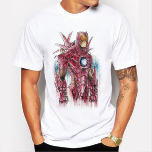 Newest Hulk / Iron Man Painted printing Men Tshirt Cartoon avengers alliance Tshirt Tee youth TShirts 89-6#