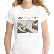 Load image into Gallery viewer, Hillbilly Italy Michelangelo Painted Model Women tshirt Summer Top Plus White Oneck  Harajuku Vintage Casual Tshirt Women befree