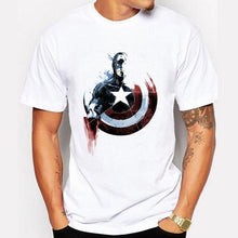 Load image into Gallery viewer, New Painted Design Captain America T Shirt Tops Summer Cool America  Captain T-shirt Men O-neck Tees Homme Tshirt