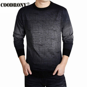 COODRONY Cashmere Sweater Men Brand Clothing Mens Sweaters Print Casual Shirt Autumn Wool Pullover Men O-Neck Pull Homme Top 613