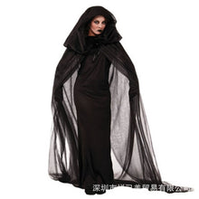 Load image into Gallery viewer, Free-Shipping Black Halloween Witch Customs Cosplay Women Witches Bllack Gauze Dresses